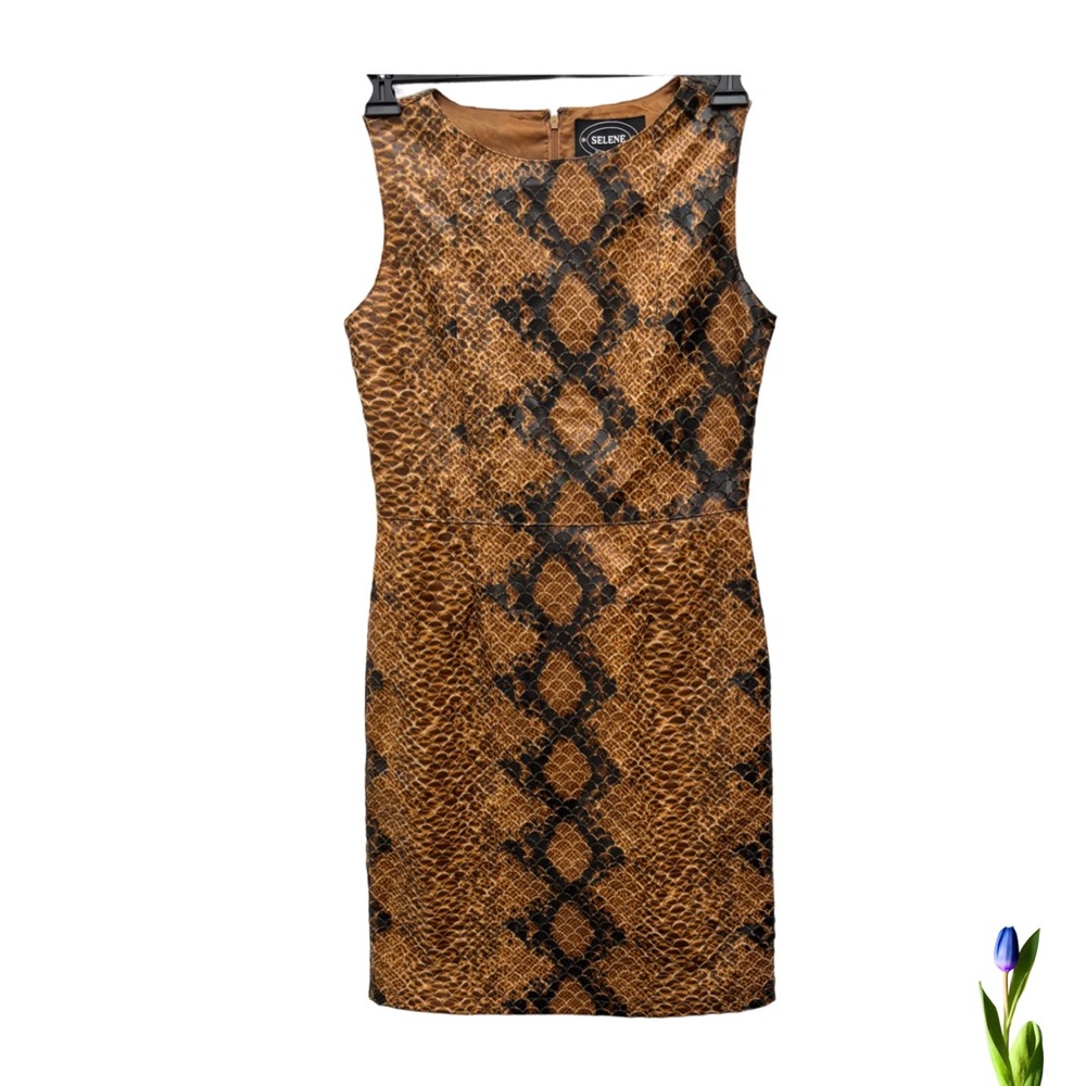 Snakeskin Python print Selene Sport dress, size Small